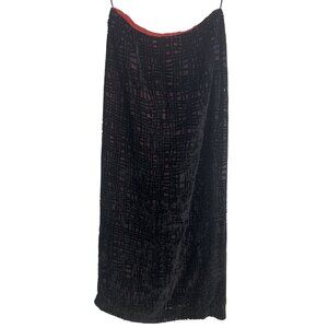 French Connection 8 Velvet Silk Whimsigoth  Grunge Maxi Skirt Casual